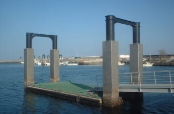浮桟橋詳細設計（漁港 L20m×B6m×H2.0m）