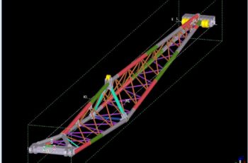 ジブクレーン ブーム部（パイプトラス）の3D詳細設計