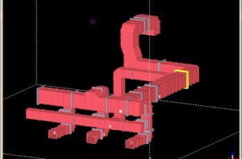 工場内設備（大型ダクト）の3D詳細設計