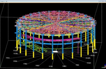 曲率を有する建築構造物の3D詳細設計